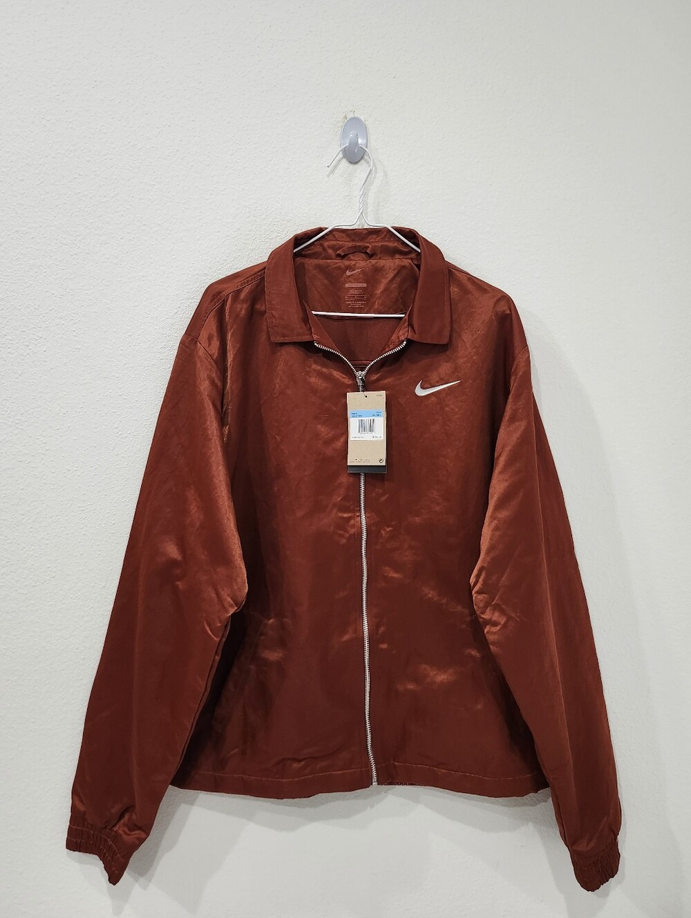 Nike Court Slam US Open Tennis Jacket Rugged Orange HQ4087-832 Men's Sz M-TALL